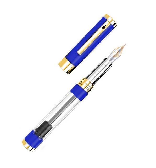 Diplomat Nexus Demo Blue/Gold Fountain Pen 14K Nib SALE